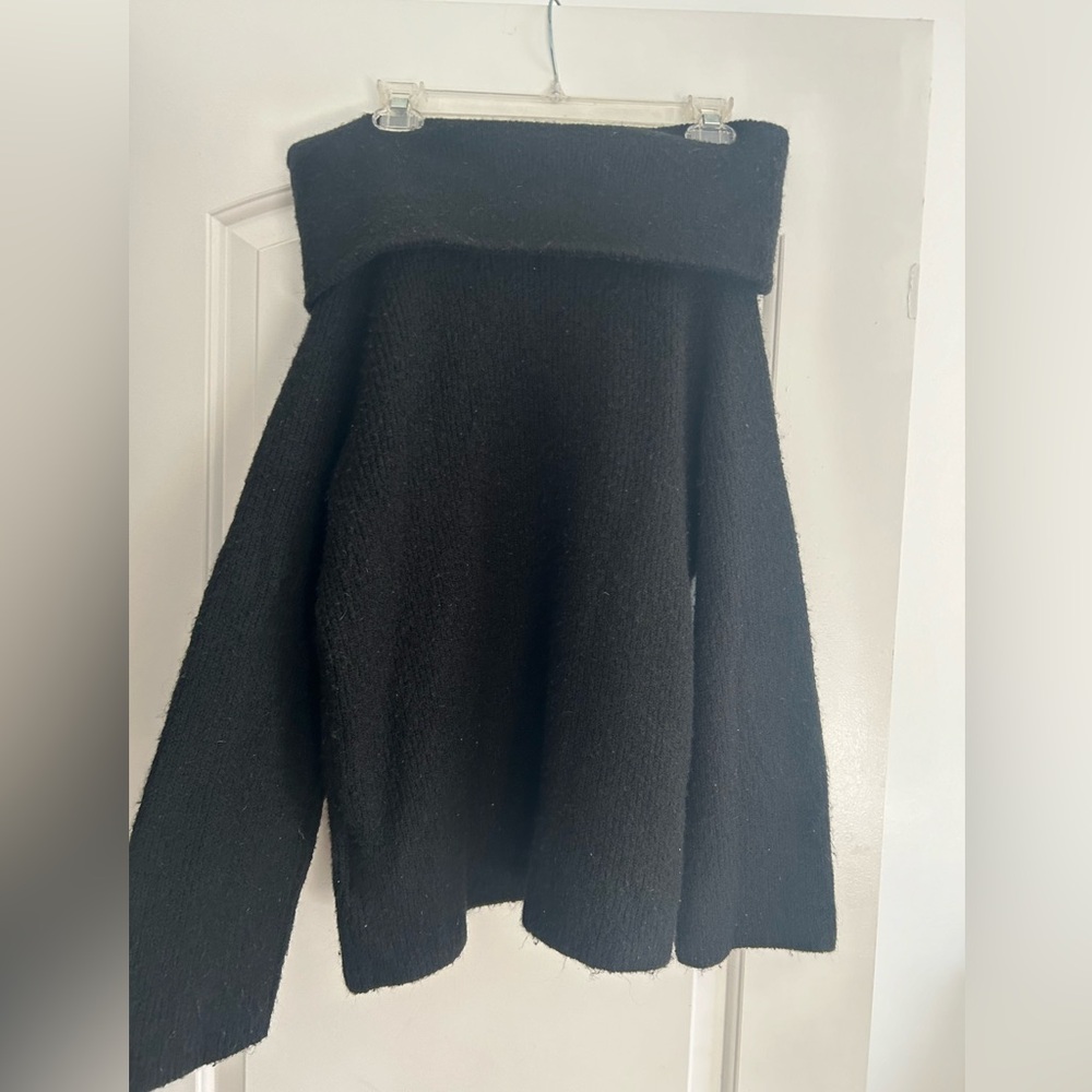 H&M off the shoulder black sweater